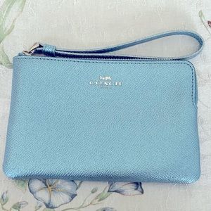 Coach Light Blue Wristlet